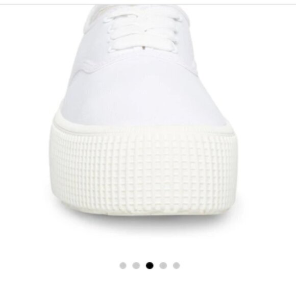 COOL PLANET BY STEVE MADDEN STREAM WHITE FABRIC PLATFORM SNEAKERS 7.5 - Picture 2 of 14